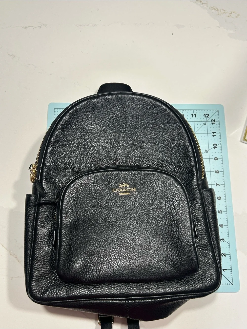 Coach Court Backpack Refined Pebble Leather Bag 5666